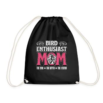 Bird Enthusiast Mom The Idol The Ornithologist - Drawstring Bag - black - Front
