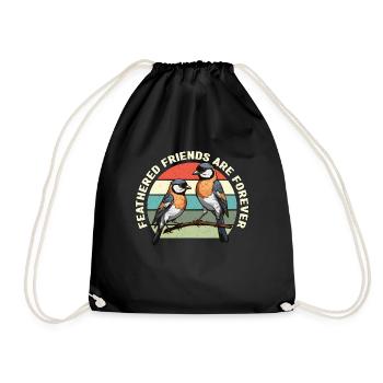 Passionné d’oiseaux Amis à plumes Ornithologue - Sac de sport léger - noir - Devant
