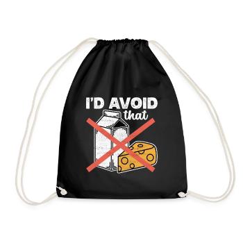 Lactose intolerance Lactose intolerant - Drawstring Bag - black - Front