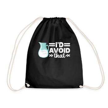 Lactose intolerance Lactose intolerant - Drawstring Bag - black - Front