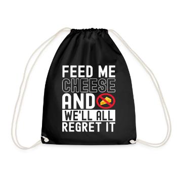 Lactose intolerance Lactose intolerant - Drawstring Bag - black - Front