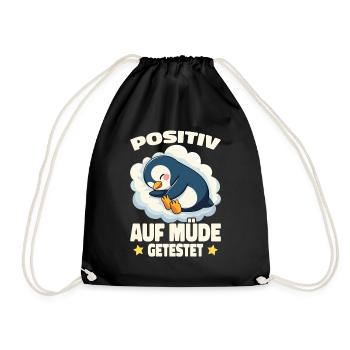 Testé positif pour la chemise de nuit fatiguée - Sac de sport léger - noir - Devant