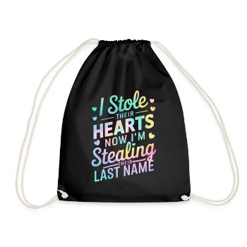 Drôle Adoption Tie Dye Famille d’accueil Parentalité - Sac de sport léger - noir - Devant