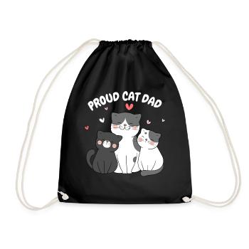 fier chat papa drôle chaton conception pour - Sac de sport léger - noir - Devant