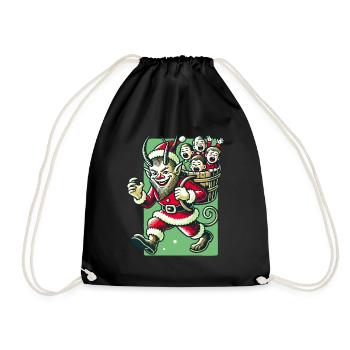 Weihnachtsmann Krampus Unartige Kinder Folklore - Turnbeutel - Schwarz - Vorne