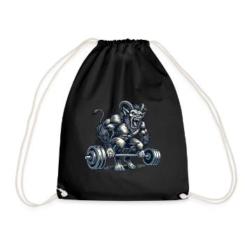 Krampus Bodybuilder Entraînement musculaire Entraînement d’hiver - Sac de sport léger - noir - Devant