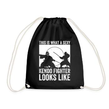 This is what a sexy Kendo Fighter looks like - Drawstring Bag - black - Front