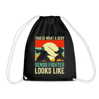 This is what a sexy Kendo Fighter looks like - Drawstring Bag - black - Front