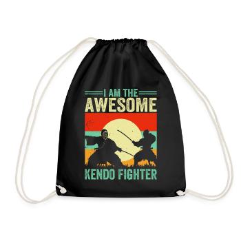 Kendo Wrestler - I am the awesome Kendo Fighter - Drawstring Bag - black - Front