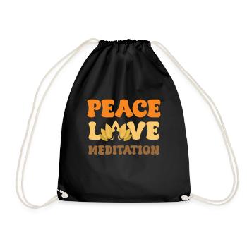Paix, Amour, Méditation, Yoga, Spirituel - Sac de sport léger - noir - Devant