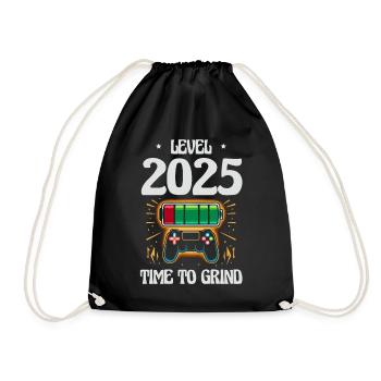 Niveau 2025 Temps de mouture, Objectifs de jeu, Jour de l’An - Sac de sport léger - noir - Devant
