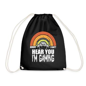 Désolé, je ne peux pas vous entendre, je joue au design drôle - Sac de sport léger - noir - Devant