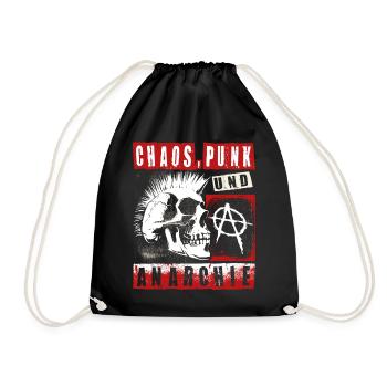 Punk Rock Pogo Anarchy Punks Punk Rocker Punk - Drawstring Bag - black - Front