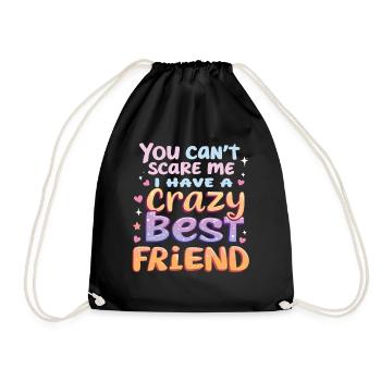 Tu ne peux pas me faire peur, j’ai un meilleur ami fou - Sac de sport léger - noir - Devant