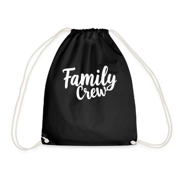 Family Crew Family Large Family Families - Drawstring Bag - black - Front