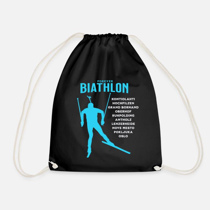 Forever Biathlon - Turnbeutel - Schwarz