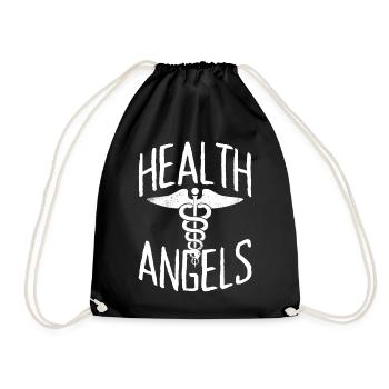 Health Angels Arzt Krankenschwester Ärztin Notarzt - Turnbeutel - Schwarz - Vorne