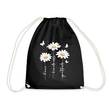 Fleurs d’été Fleur Inspiration Dicton de motivation - Sac de sport léger - noir - Devant