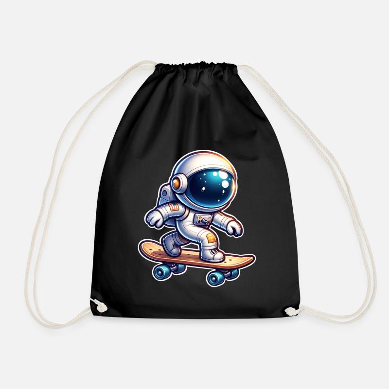 Skateboard Skate Astronaut - Turnbeutel - Schwarz