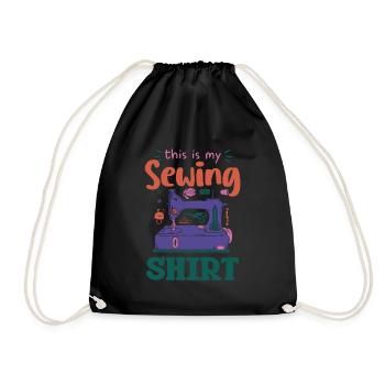 This Is My Sewing Shirt Creative Sewing - Drawstring Bag - black - Front