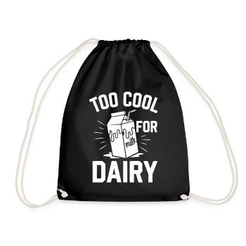 Lactose intolerance Lactose intolerant - Drawstring Bag - black - Front