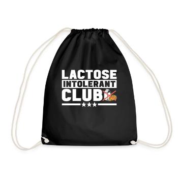 Laktoseintoleranz Laktoseintolerant - Turnbeutel - Schwarz - Vorne
