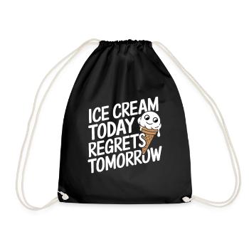 Lactose intolerance Lactose intolerant - Drawstring Bag - black - Front