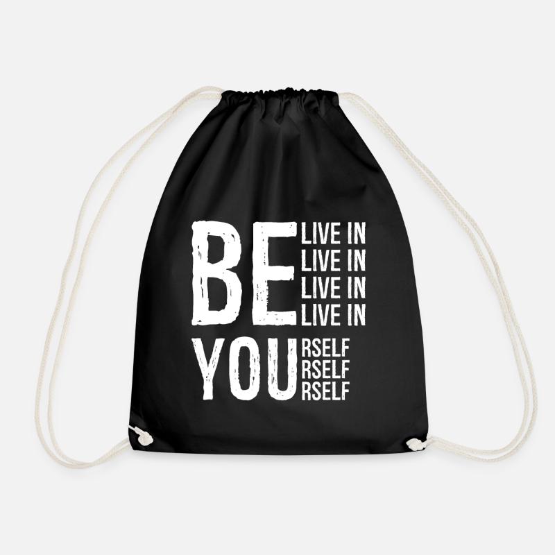 BELIVE IN YOURSELF - Turnbeutel - Schwarz