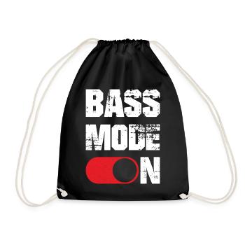 Bass mode on funny - Turnbeutel - Schwarz - Vorne