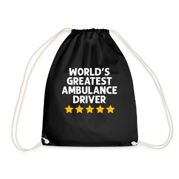 Funny Ambulance Driver EMS Paramedic Emergency - Drawstring Bag - black - Front