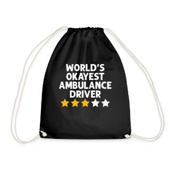 Funny Ambulance Driver EMS Medical Driver - Drawstring Bag - black - Front