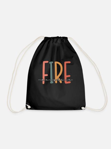 Fire Daughter Retro Emergency Response - Turnbeutel - Schwarz