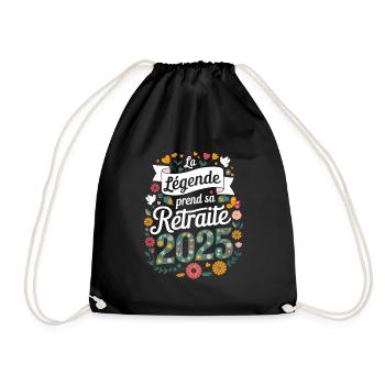 La Légende Prend Sa Retraite 2025 Cadeau Femme - Sac de sport léger - noir - Devant