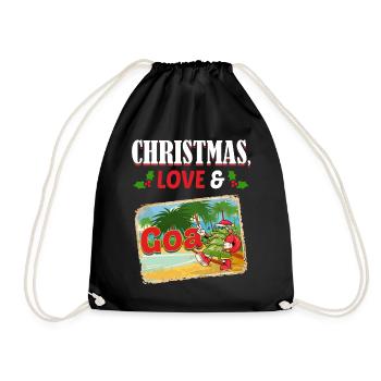 Noël Disco, Rave, Techno, House, Goa, Fête - Sac de sport léger - noir - Devant