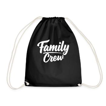 Family Crew Family Large Family Families - Drawstring Bag - black - Front