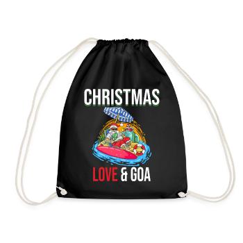 Noël Disco, Rave, Techno, House, Goa, Fête - Sac de sport léger - noir - Devant