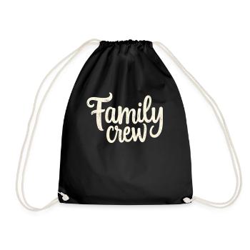 Family Crew Family Large Family Families - Drawstring Bag - black - Front
