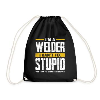 Les soudeurs ne peuvent pas réparer la stupidité - Sac de sport léger - noir - Devant