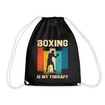 La boxe est ma thérapie style rétro - Sac de sport léger - noir - Devant