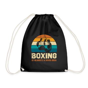 Boxing is always a good idea - Drawstring Bag - black - Front