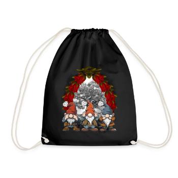 Noël Conte de fées Conte de fées Personnage Nains - Sac de sport léger - noir - Devant