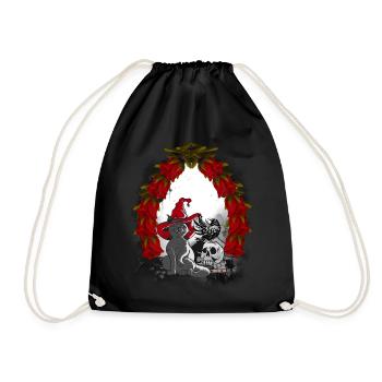 Mystical Fairy Tale Fairy Tale Character Christmas Cat - Drawstring Bag - black - Front