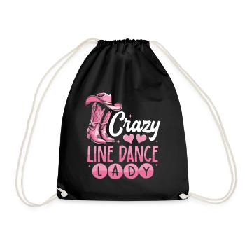 Danse en ligne, Musique country, Cowboy, Danse en ligne - Sac de sport léger - noir - Devant