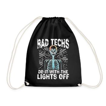 Radiologist X-ray technician X-ray image - Drawstring Bag - black - Front