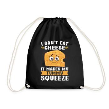 Lactose intolerance Lactose intolerant - Drawstring Bag - black - Front