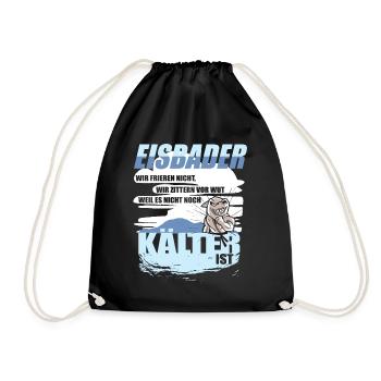 BATHS Don't freeze, we tremble with anger Humor - Drawstring Bag - black - Front