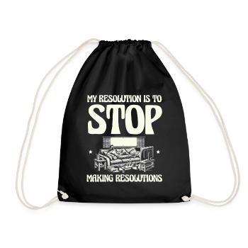 Ma résolution : plus de résolutions du Nouvel An - Sac de sport léger - noir - Devant