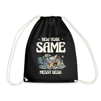 Nouvel An Même Bureau En Désordre - Sac de sport léger - noir - Devant