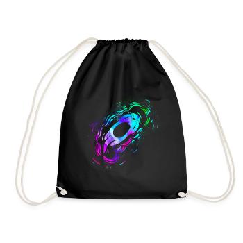 Loutre Aquarelle - Sac de sport léger - noir - Devant