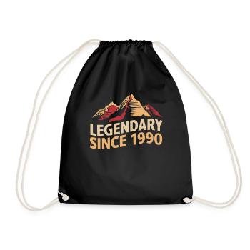 Legendary Since 1990 Wanderer Mountain Vintage - Drawstring Bag - black - Front